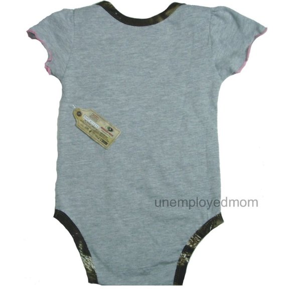 Daddy's Camo Girl Creepers Bodysuits 3 Short Sleeve Shirts Hunting Buddy - Picture 11 of 11
